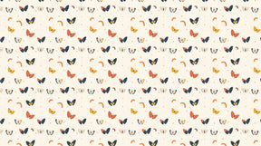 Detailed butterfly rainbow mural wallpaper design pattern with colorful motifs by Kids-Mundo