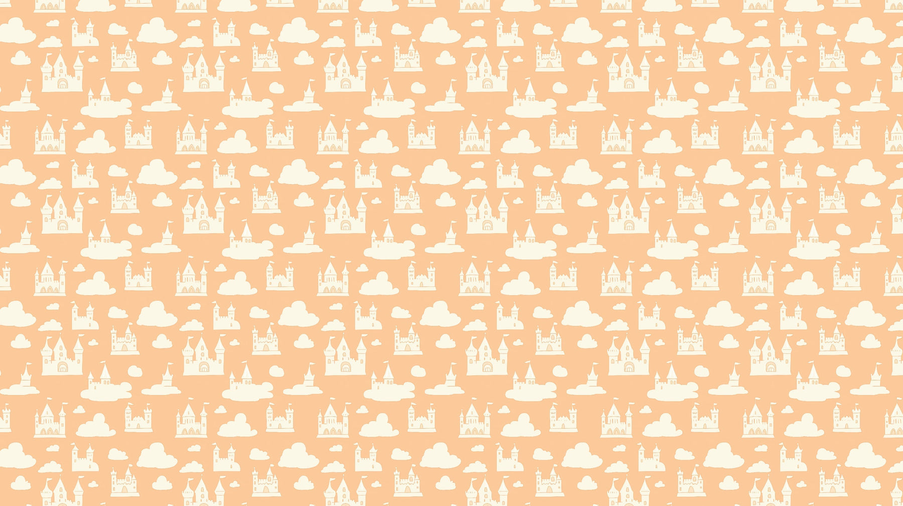 Detailed floating castles and clouds mural wallpaper design pattern by Kids-Mundo