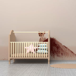 Safari animal mural wallpaper featuring cheetah creating educational playroom environment