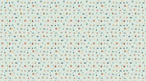 Detailed city pattern mural wallpaper design with houses, cars, and trees by Kids-Mundo