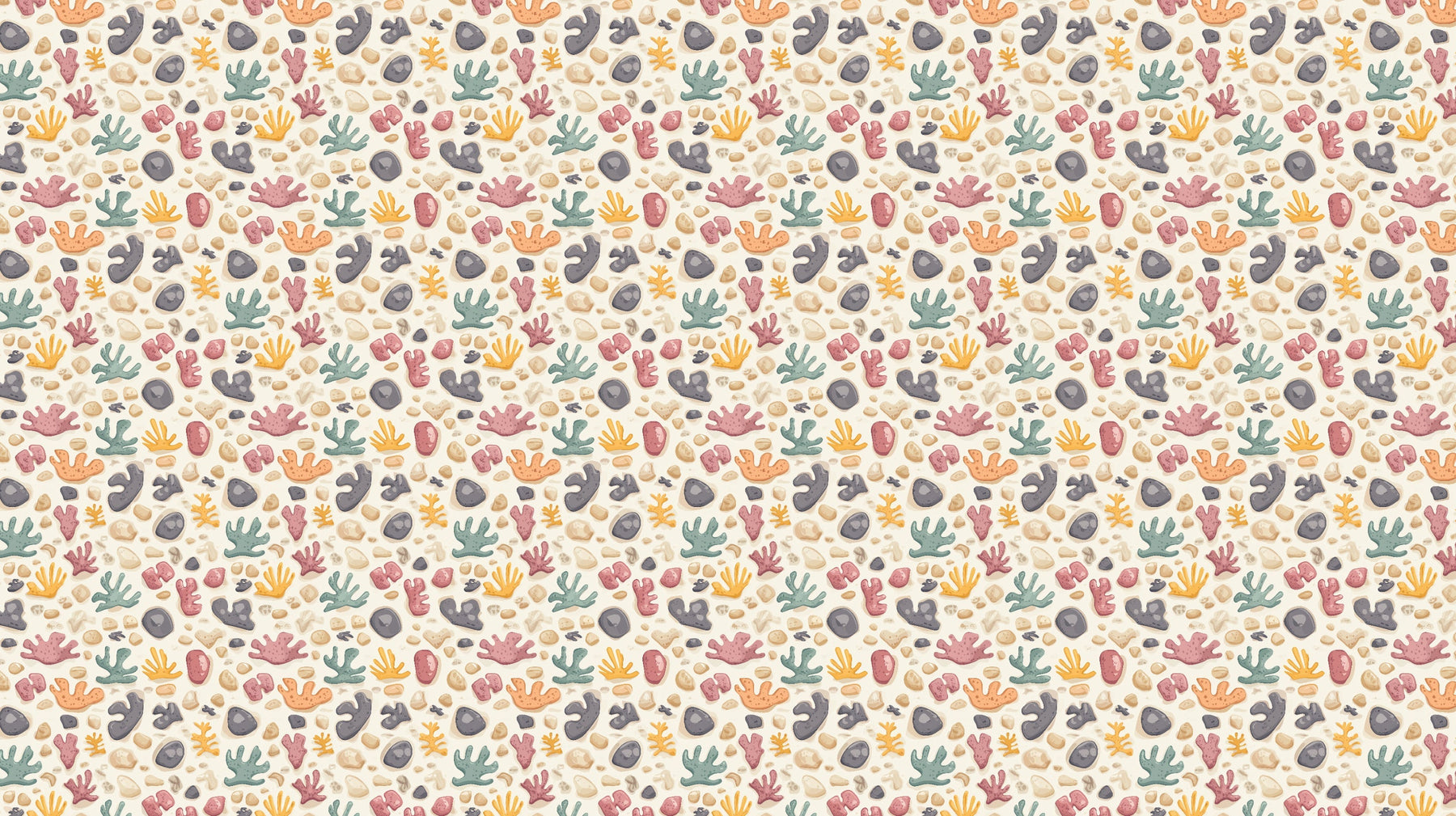 Detailed coral ocean mural wallpaper design pattern with marine motifs by Kids-Mundo