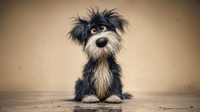 Detailed cute dog artistic illustration mural wallpaper design pattern by Kids-Mundo