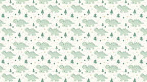 Detailed cute dinosaur and pine tree mural wallpaper design pattern by Kids-Mundo