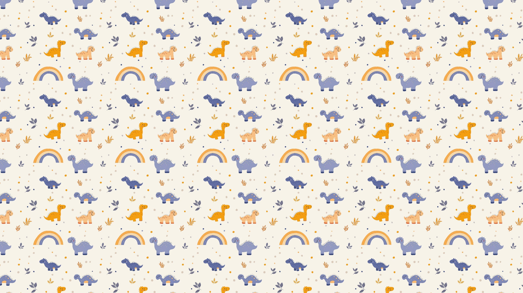 Detailed dinosaur and rainbow mural wallpaper design pattern with stars by Kids-Mundo