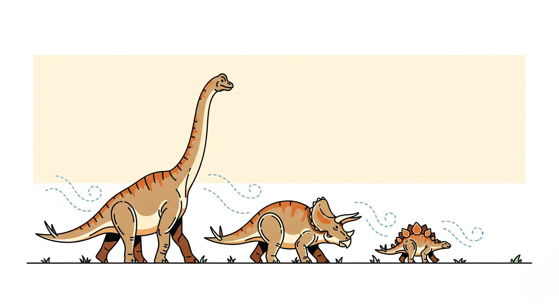 Detailed dinosaur mural wallpaper design pattern showing brontosaurus triceratops stegosaurus by Kids-Mundo