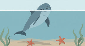 Detailed dolphin and marine life mural wallpaper design pattern by Kids-Mundo