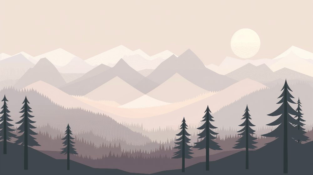 Dusty Pink Pastel Mountains Wall Mural