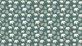 Detailed elephant and tropical foliage mural wallpaper design pattern by Kids-Mundo