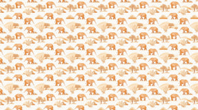 Detailed elephant safari mural wallpaper design pattern with trees and grass by Kids-Mundo