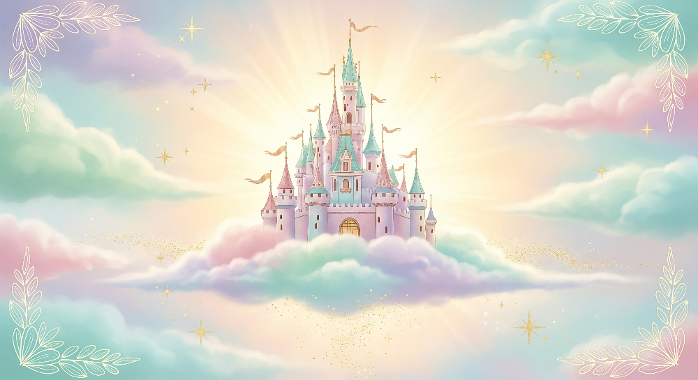 Fairytale Castle in the Clouds Wall Mural