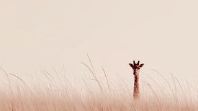 Detailed giraffe safari mural wallpaper design pattern showing meadow grass elements by Kids-Mundo