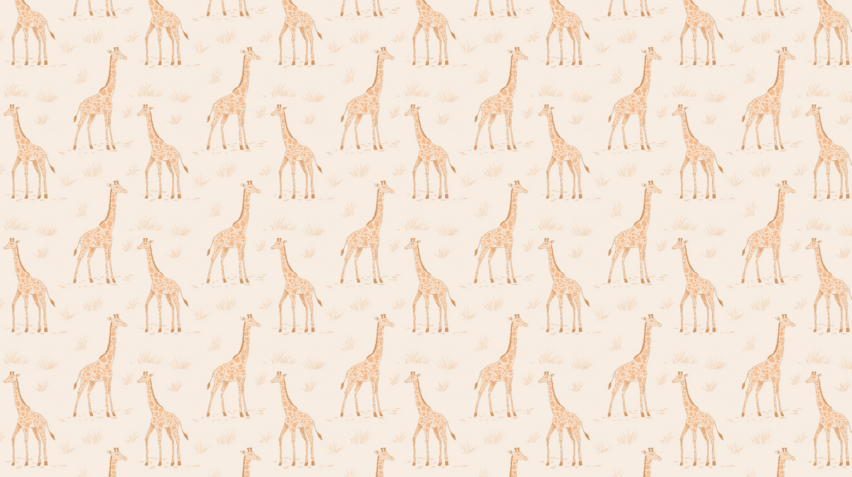 Delicate Giraffe Pattern Wall Mural
