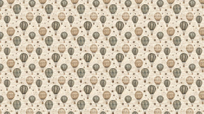 Detailed vintage hot air balloon and stars mural wallpaper design pattern by Kids-Mundo