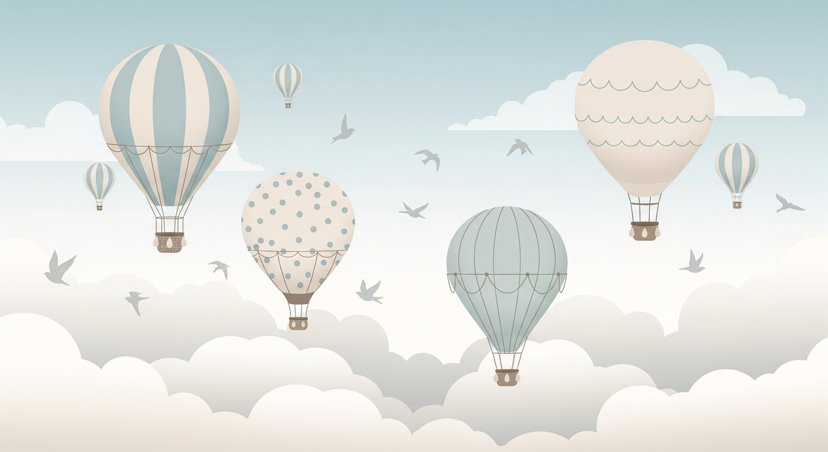 Hot Air Balloons Sky Wall Mural