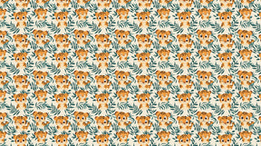 Detailed tropical tiger mural wallpaper design pattern with lush foliage by Kids-Mundo