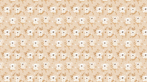 Detailed koala mural wallpaper design pattern showing eucalyptus leaves in beige tones by Kids-Mundo