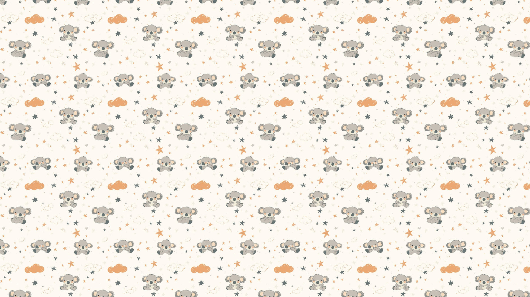Detailed koala and starry sky mural wallpaper design pattern by Kids-Mundo