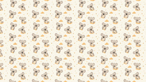 Detailed koala mural wallpaper design pattern with neutral background by Kids-Mundo