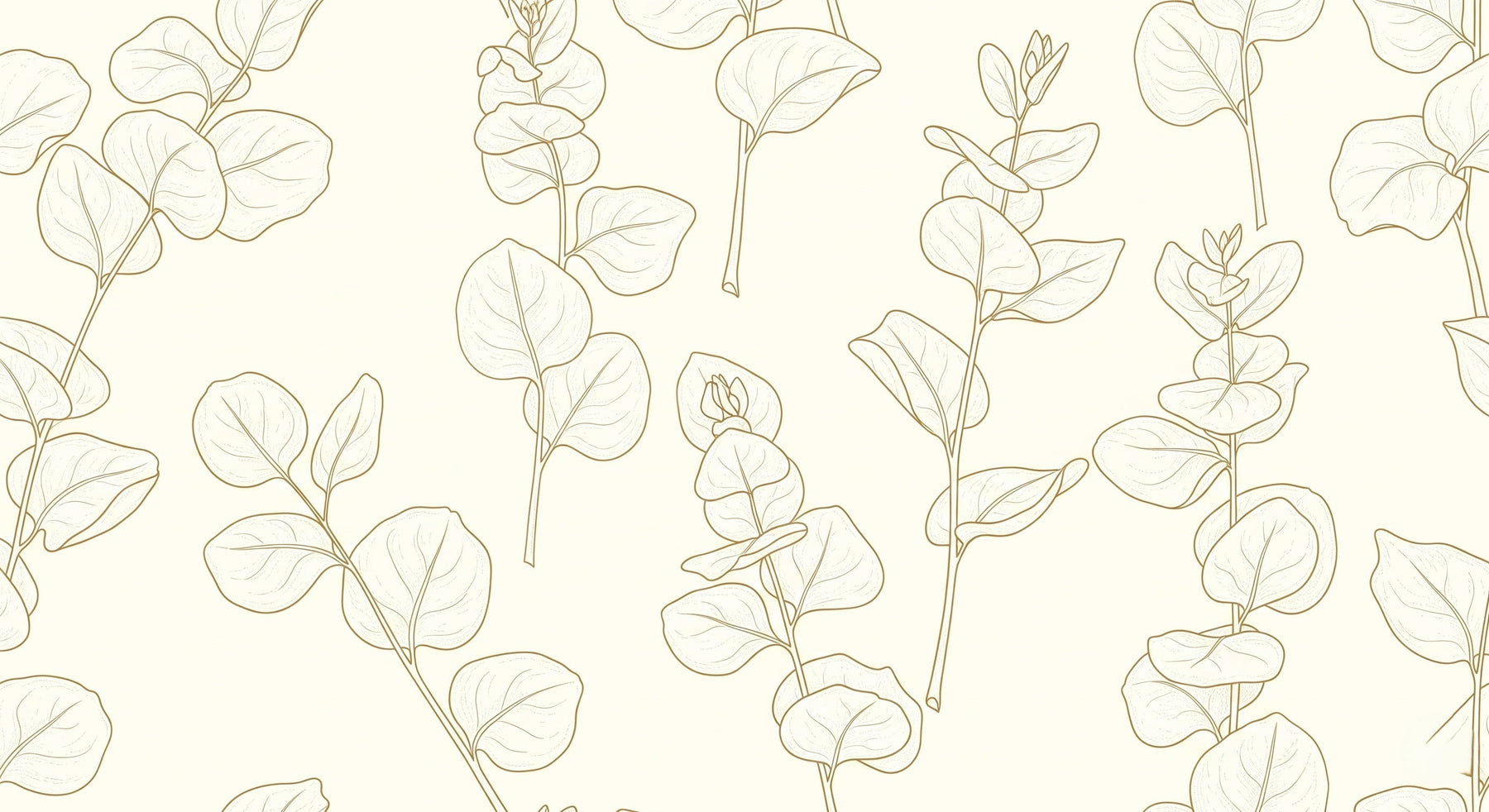 Detailed delicate leaves mural wallpaper design pattern with botanical motifs by Kids-Mundo
