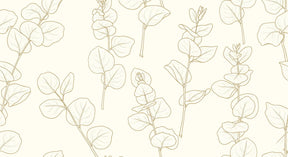 Detailed delicate leaves mural wallpaper design pattern with botanical motifs by Kids-Mundo