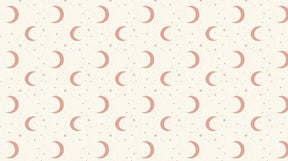 Detailed moon stars celestial mural wallpaper design pattern in pastel tones by Kids-Mundo
