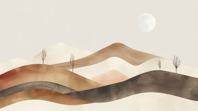 Detailed minimalist mountain landscape mural wallpaper design pattern by Kids-Mundo