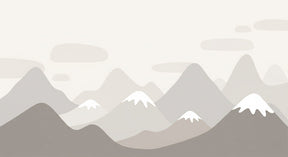 Detailed soft pastel mountain peaks mural wallpaper design pattern by Kids-Mundo