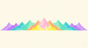Detailed colorful mountain mural wallpaper design pattern with vibrant peaks by Kids-Mundo