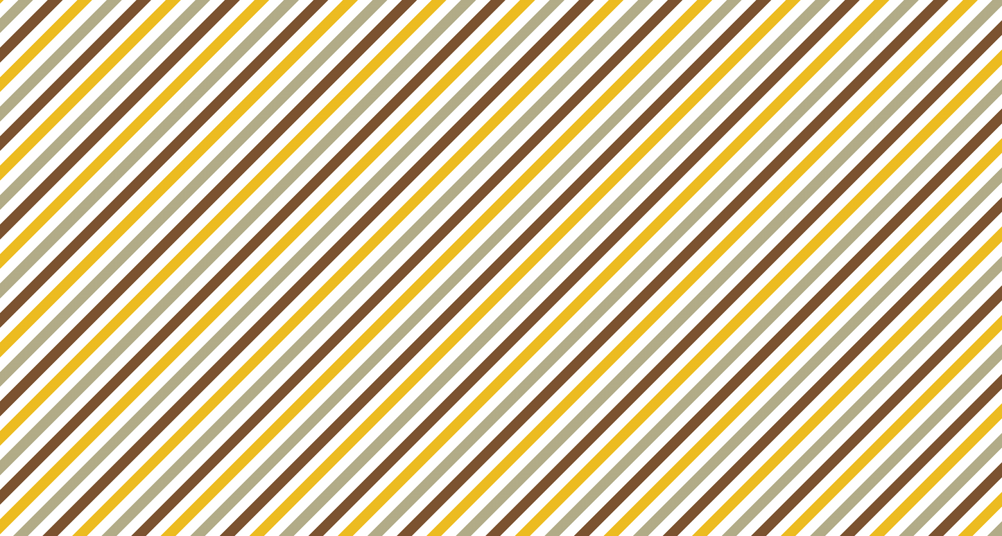 Kids-Mundo flat artwork of the mustard, brown and sage pinstripe wall mural design.