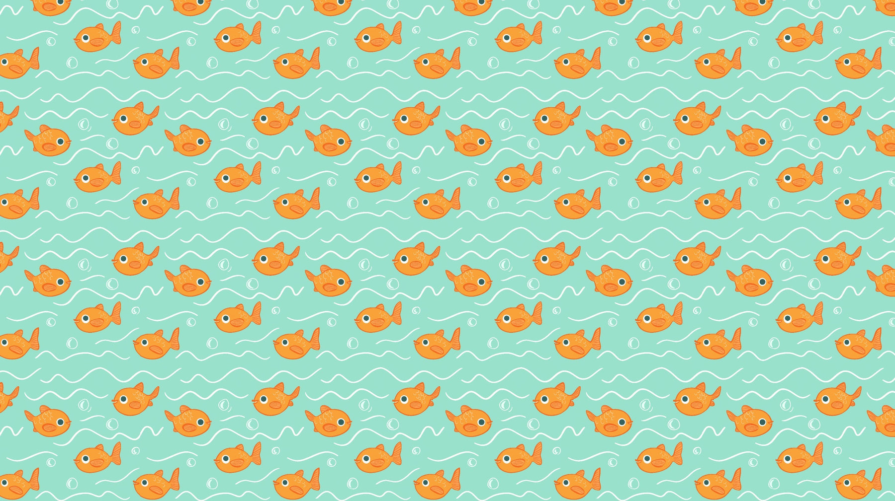 Detailed ocean fish mural wallpaper design pattern with swimming fish by Kids-Mundo
