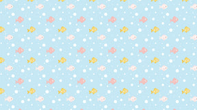Detailed colorful fish mural wallpaper design pattern with pastel sea creatures by Kids-Mundo