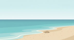 Detailed ocean turtle beach scene mural wallpaper design pattern by Kids-Mundo