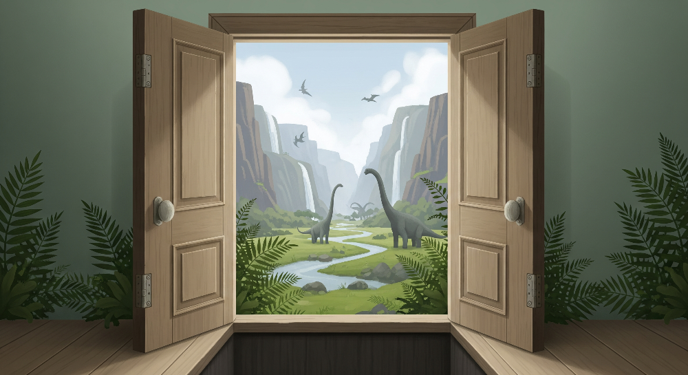 Open Door Dinosaur Valley Wall Mural