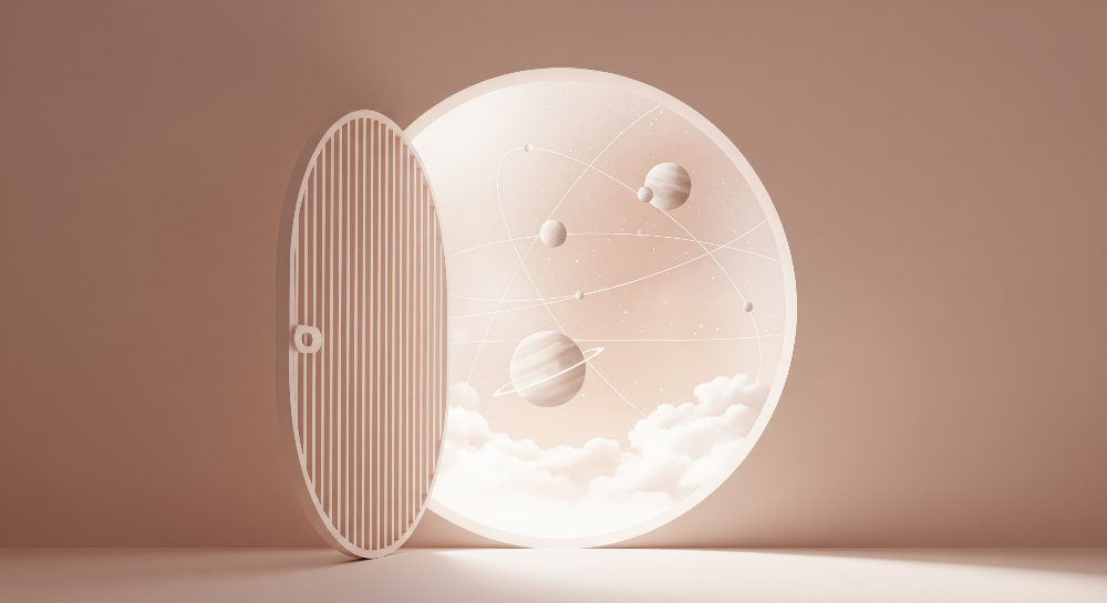 Open Door to the Moon Wall Mural