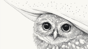 Detailed mystical owl and starry sky mural wallpaper design pattern by Kids-Mundo