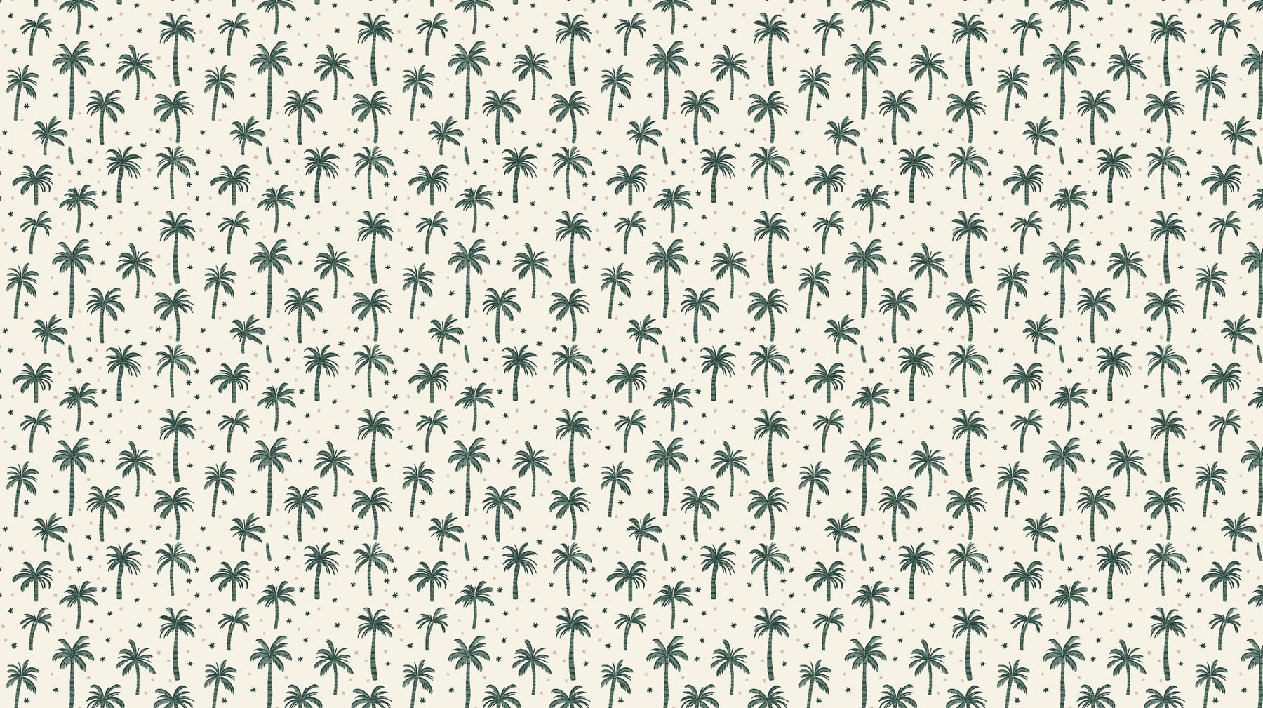 Detailed exotic palm tree mural wallpaper design pattern on cream background by Kids-Mundo
