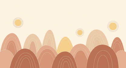 Flat artwork preview of the Kids-Mundo pastel boho hills and sunshine wall mural