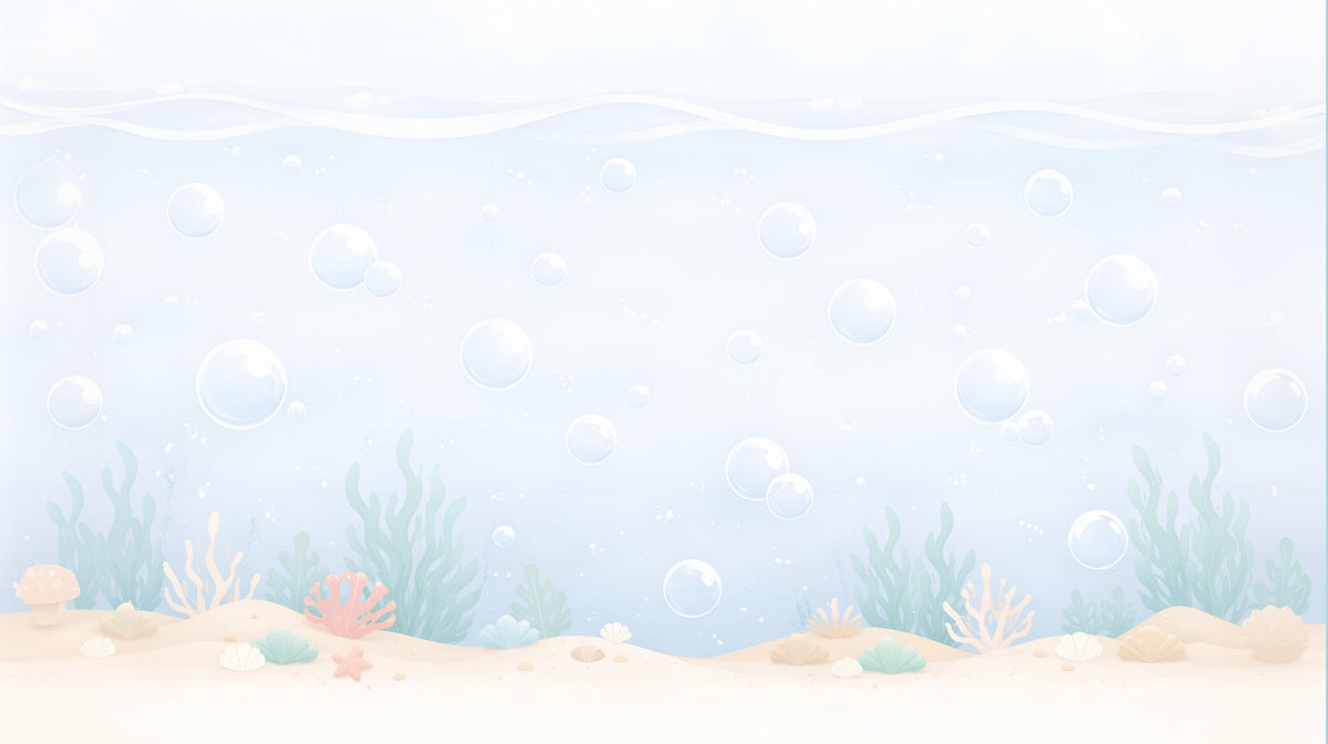 Pastel Bubbles Underwater Ocean Wall Mural