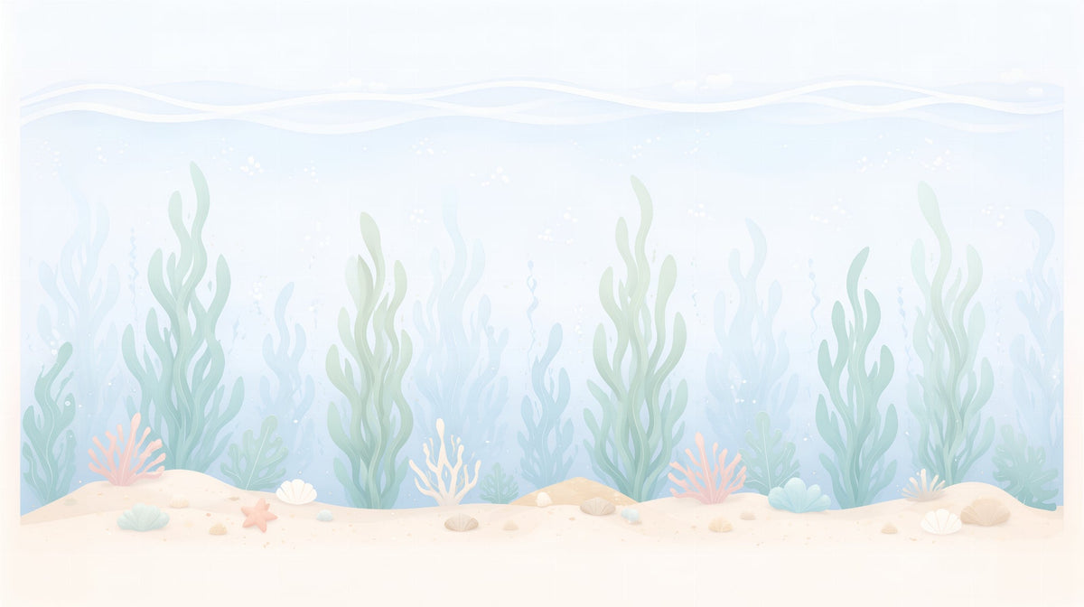 Pastel Seaweed Underwater Wall Mural