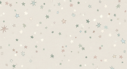 Kids-Mundo flat artwork of the pastel star wall mural pattern on a warm beige background