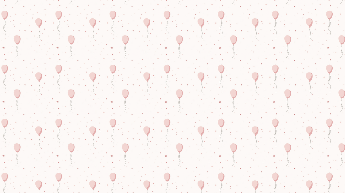 Pink Balloon Pattern Wall Mural