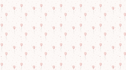Flat artwork of the Kids-Mundo pink balloon pattern wall mural print design