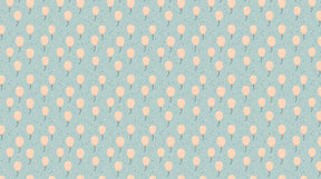 Detailed pink balloons with stars and confetti mural wallpaper design pattern by Kids-Mundo