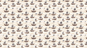 Detailed pirate ships mural wallpaper design pattern with sailing boats by Kids-Mundo