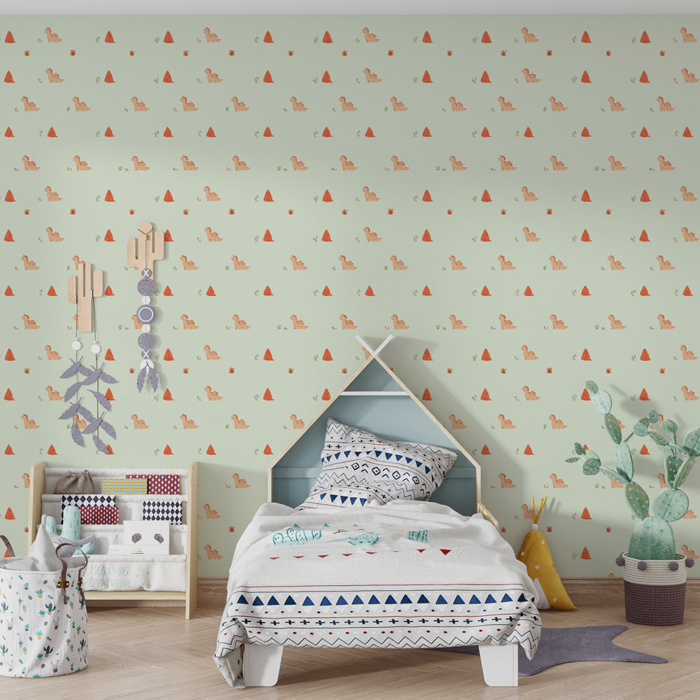 Whimsical animal pattern wallpaper transforming children's playroom with vibrant colors