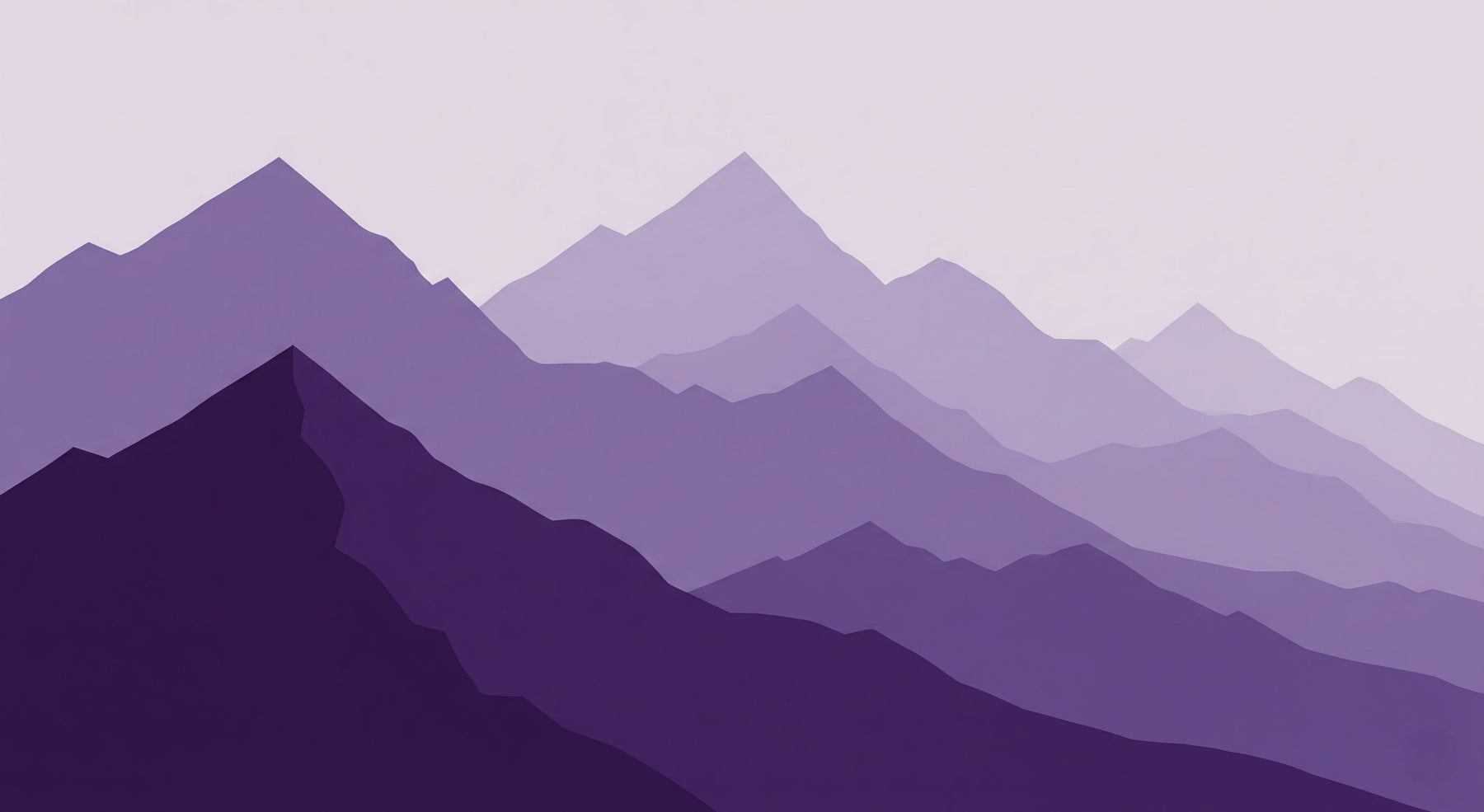 Detailed purple mountain mural wallpaper design pattern showing alpine landscape layers by Kids-Mundo