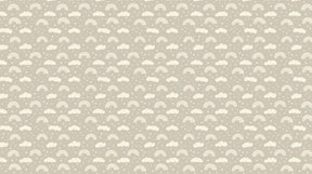 Detailed rainbow clouds mural wallpaper design pattern with beige background by Kids-Mundo