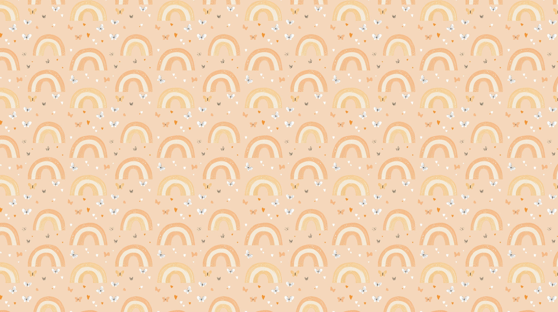 Detailed rainbow butterfly mural wallpaper design pattern with soft pastels by Kids-Mundo