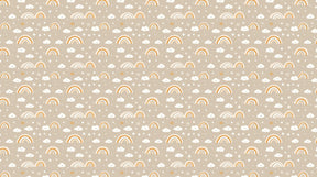 Detailed rainbow and clouds mural wallpaper design pattern by Kids-Mundo