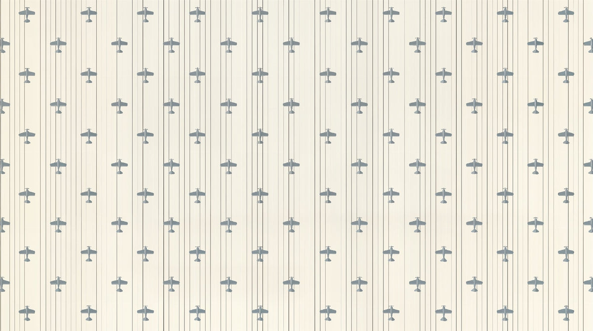 Retro Aeroplane Pattern Wall Mural